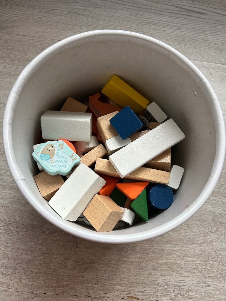 Houten Nijntje blokken, Kinderen en Baby's, Ophalen, Gebruikt