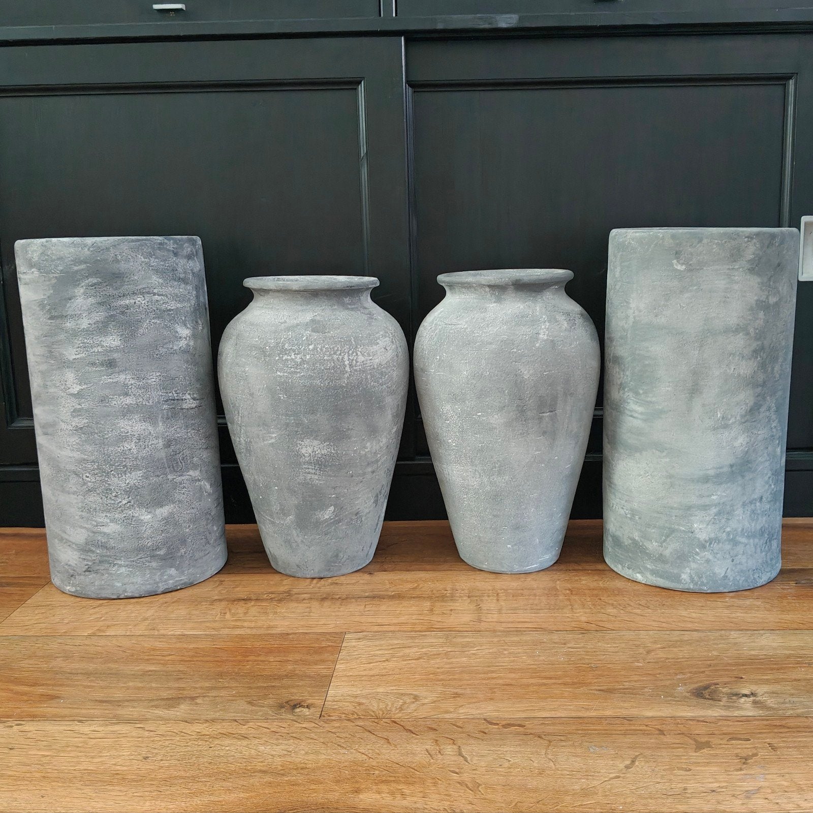 Mooie sobere betonlook potten voor in huis, Ophalen, 39 cm, Zo goed als nieuw, Grijs