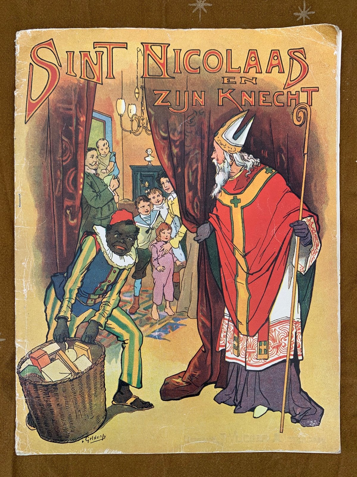 Oud Sinterklaas boek met liedjes en prenten, Ophalen of Verzenden, Gebruikt