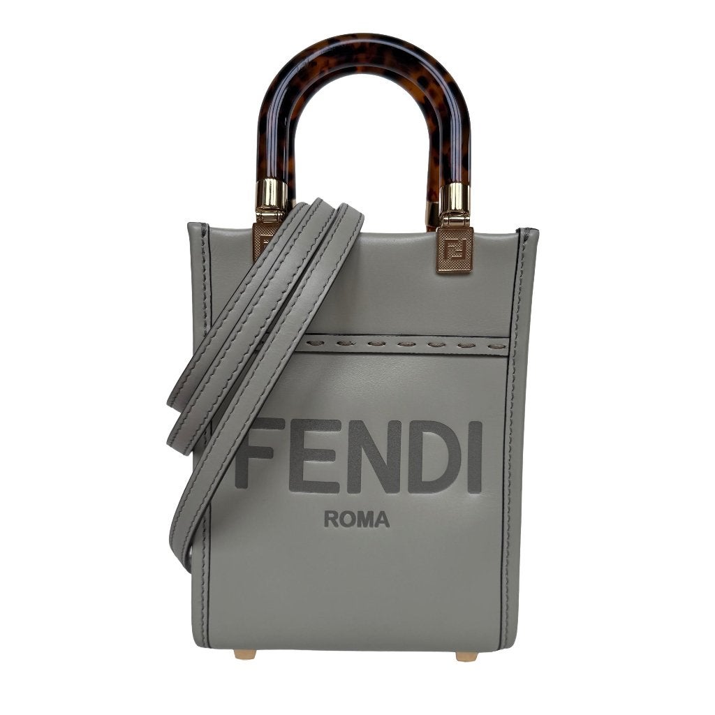Fendi sunshine mini groen tas crossbody pistache designer, Verzenden, Zo goed als nieuw, Groen, Handtas