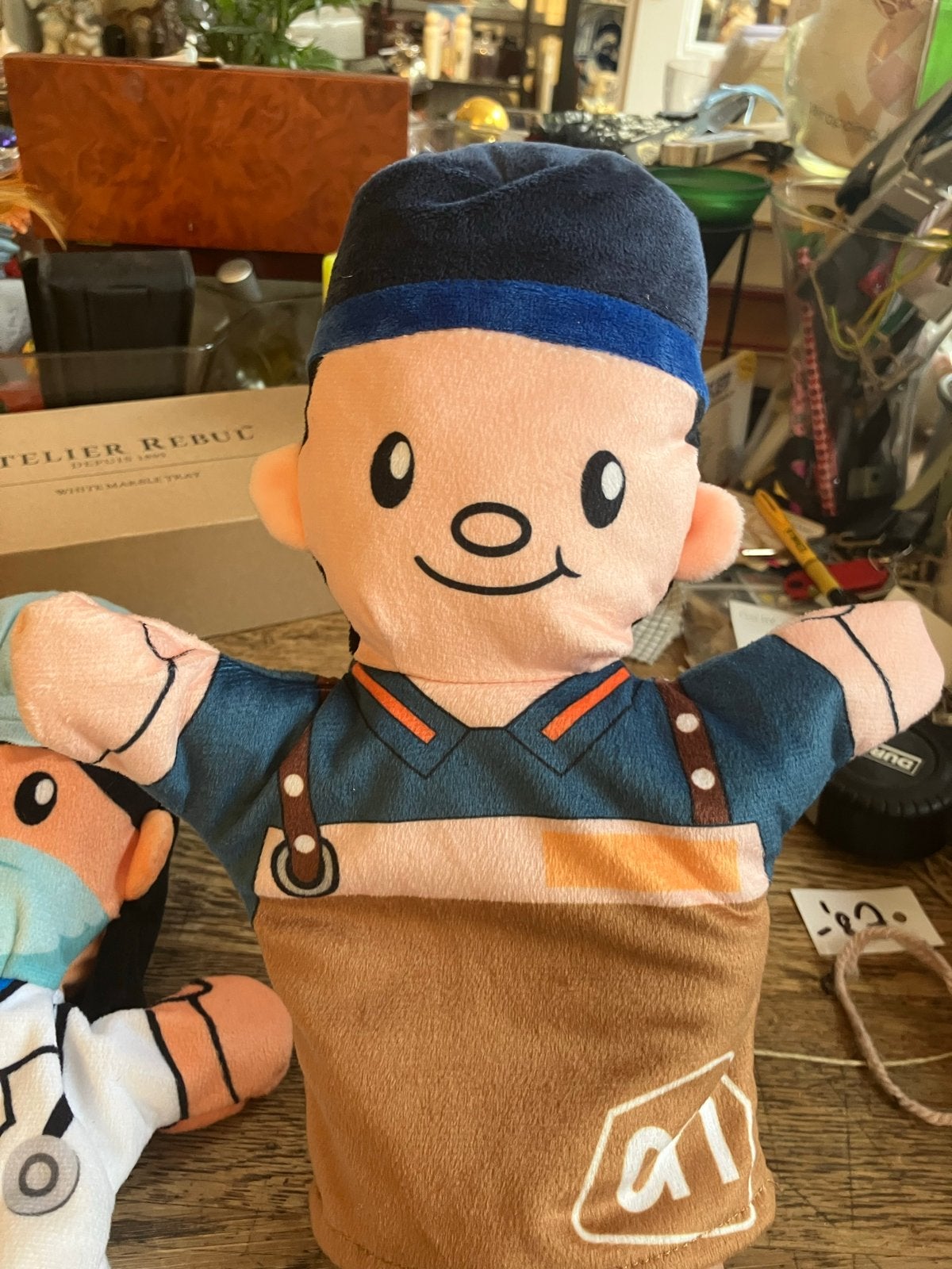 8 Albert Heijn handpoppen beroepen, samen, Kinderen en Baby's, Speelgoed | Knuffels en Pluche, Gebruikt, Albert Heijn, Overige typen