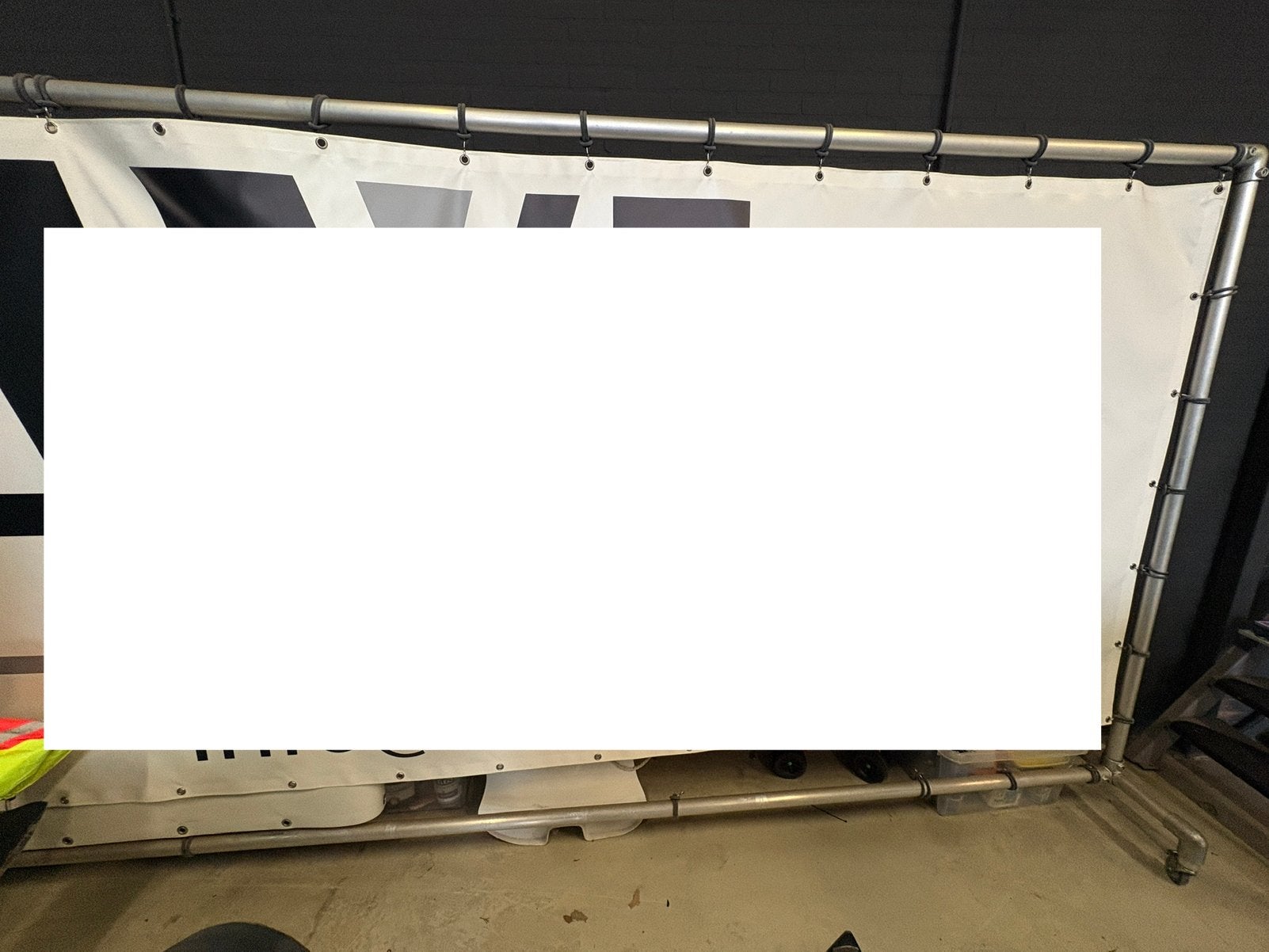 Reclame Frame wielen/ Gevel 500x200cm buisframe, Ophalen, Zo goed als nieuw, Reclamebord