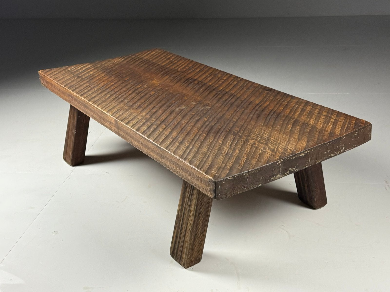 Brutalist salontafel eiken vintage, Ophalen of Verzenden