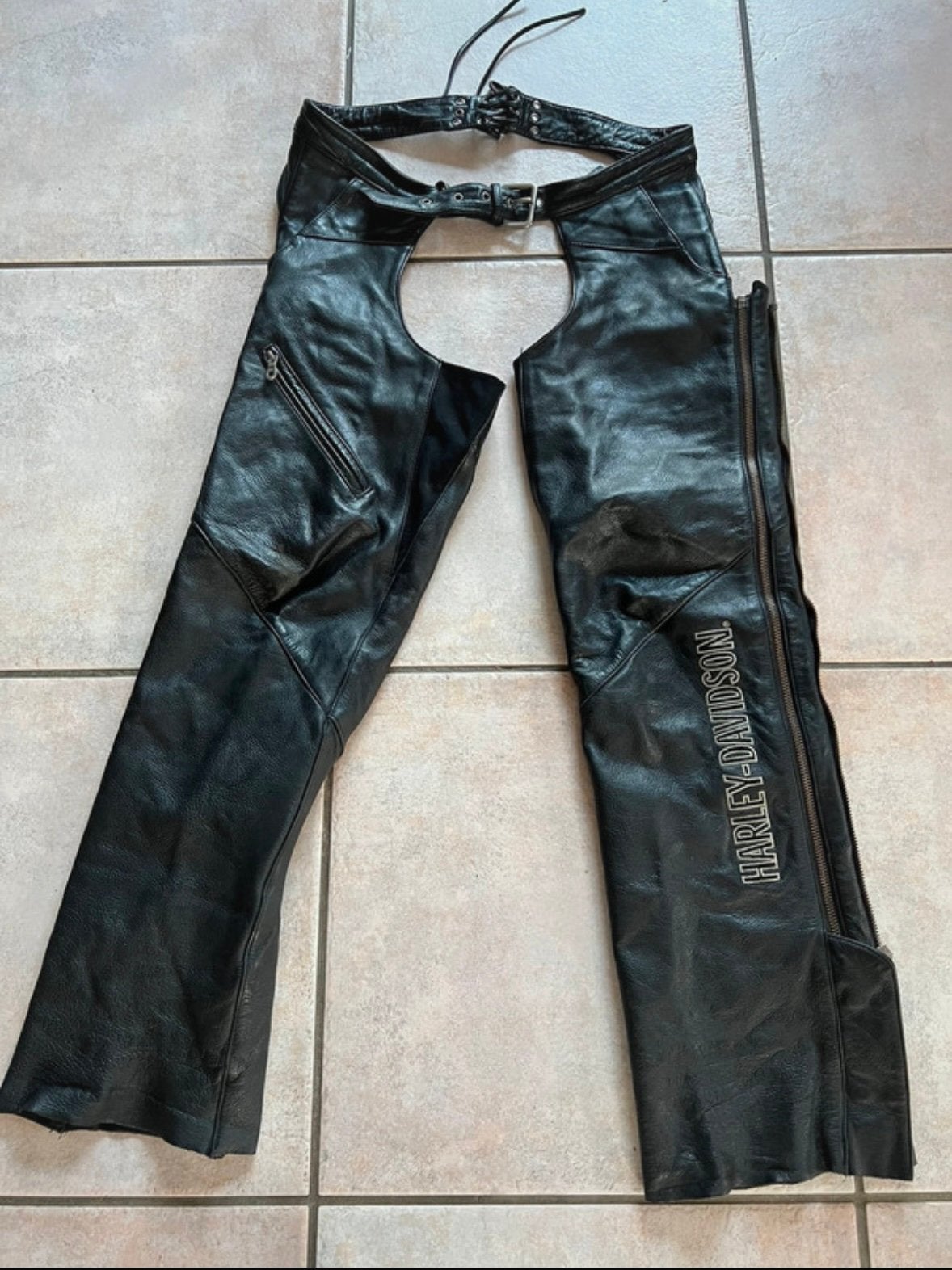 Chaps Harley-Davidson Small zwart, Motoren, Ophalen of Verzenden, Tweedehands