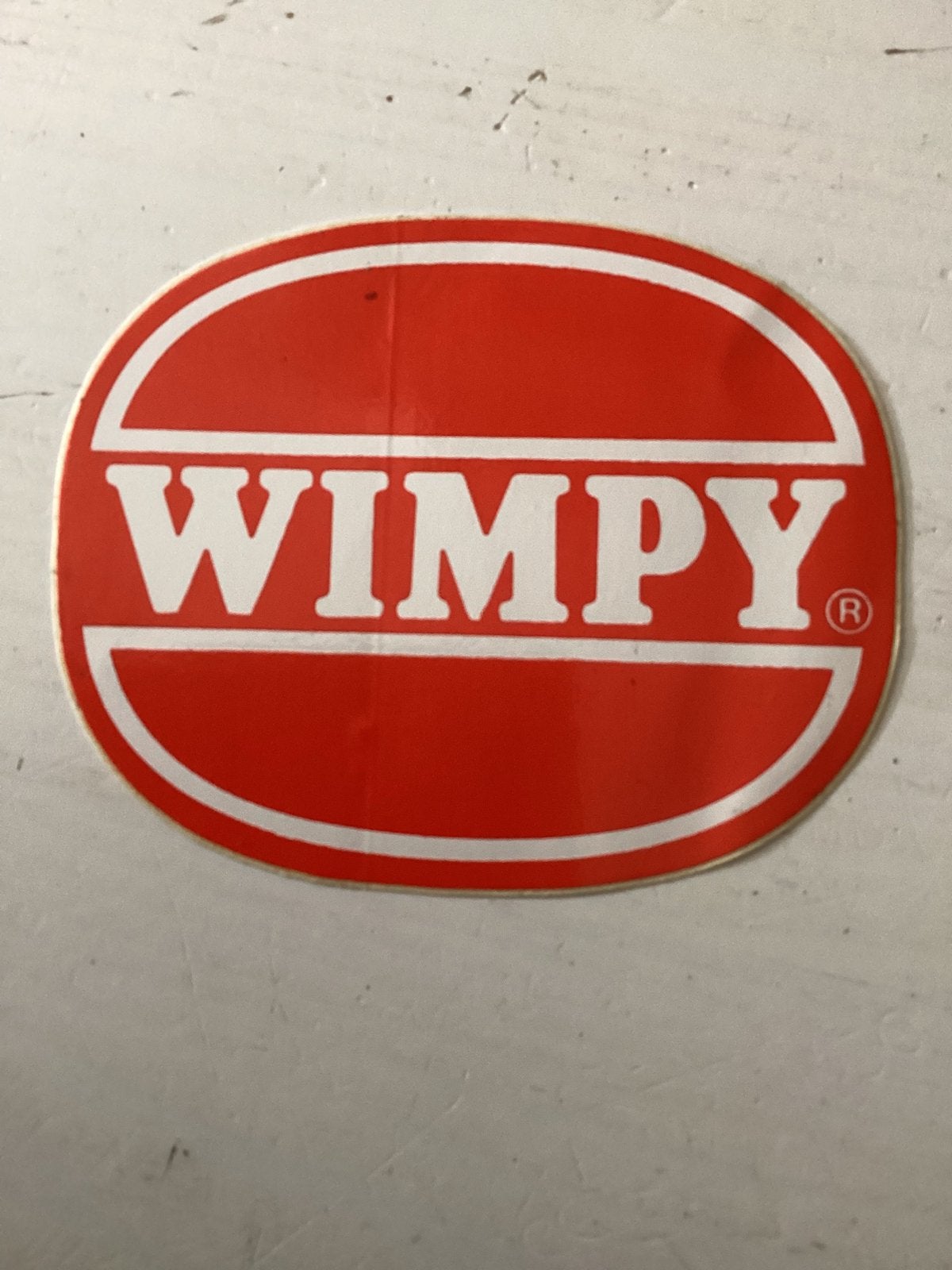 Sticker Wimpy (fastfoodketen), Verzenden, Zo goed als nieuw, Bedrijf of Vereniging