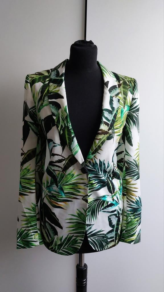Prachtige nieuwe blazer met tropische print, Maat 38/40 (M), Nieuw, Ophalen of Verzenden, Groen