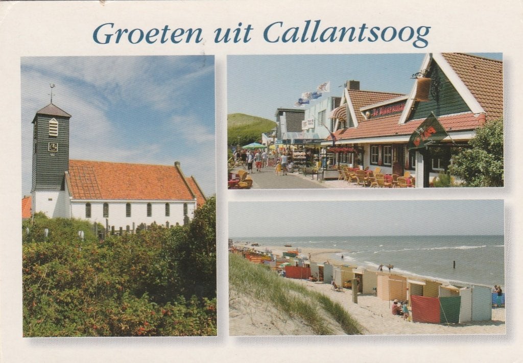 CALLANTSOOG Kerk Winkels Strand Groeten, Verzamelen, Verzenden, 1980 tot heden, Gelopen, Noord-Holland