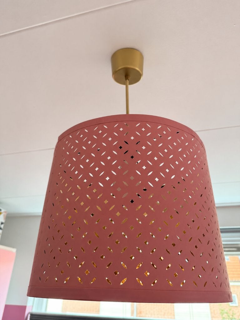 IKEA NYMÖ hanglamp roze goud incl. lichtsnoer, Ophalen, Zo goed als nieuw, E27 (groot)