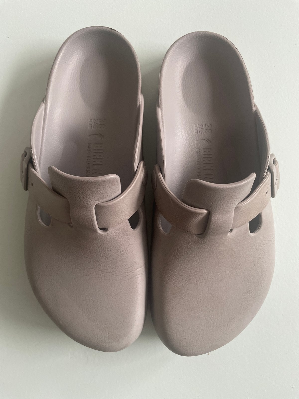 Birkenstock Boston Clogs - Grijs - Maat 38, Instappers, Ophalen of Verzenden, Grijs, Gedragen
