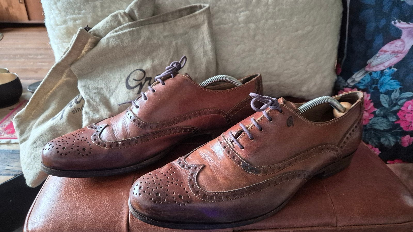 Greve mooie staat cognac leren schoenen mt 43,5, Kleding | Heren, Schoenen, Bruin, Ophalen of Verzenden, Veterschoenen, Gedragen