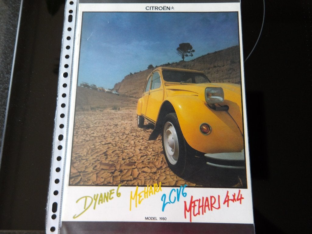 Citroën Dyane 6, Mehari, 2CV6, Mehari 4x4 brochure 1980, Ophalen of Verzenden, Zo goed als nieuw, Citroën
