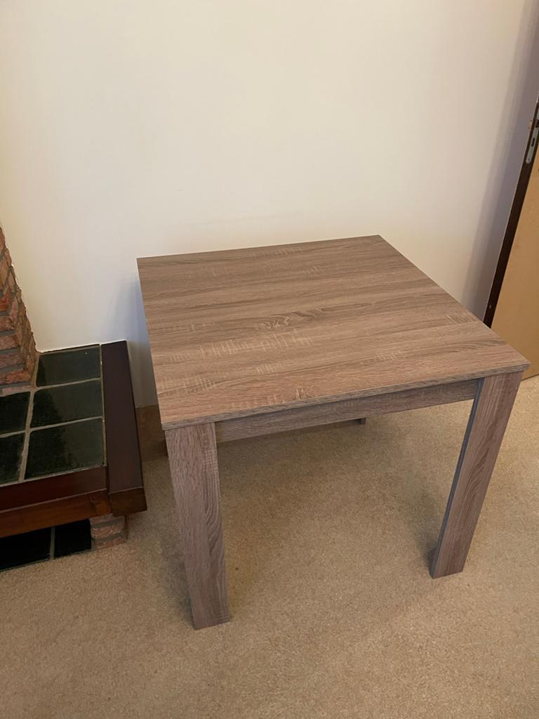 Compacte eettafel/bijzettafel - Houtlook, Ophalen, Zo goed als nieuw
