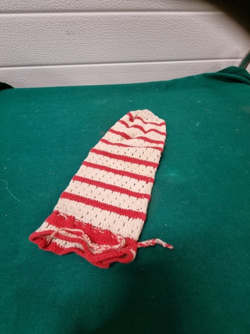 Kruik hoes/zak vintage gehaakt, Ophalen of Verzenden