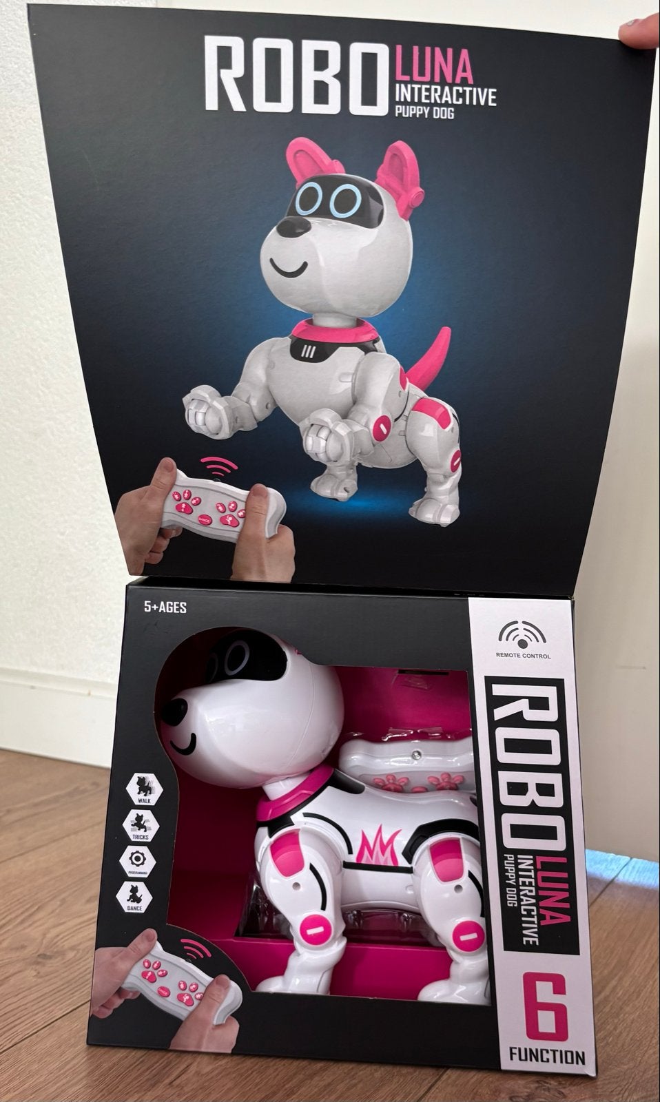 Robo Luna Interactieve Puppy Hond - Roze/Wit, Ophalen, Zo goed als nieuw, Meisje
