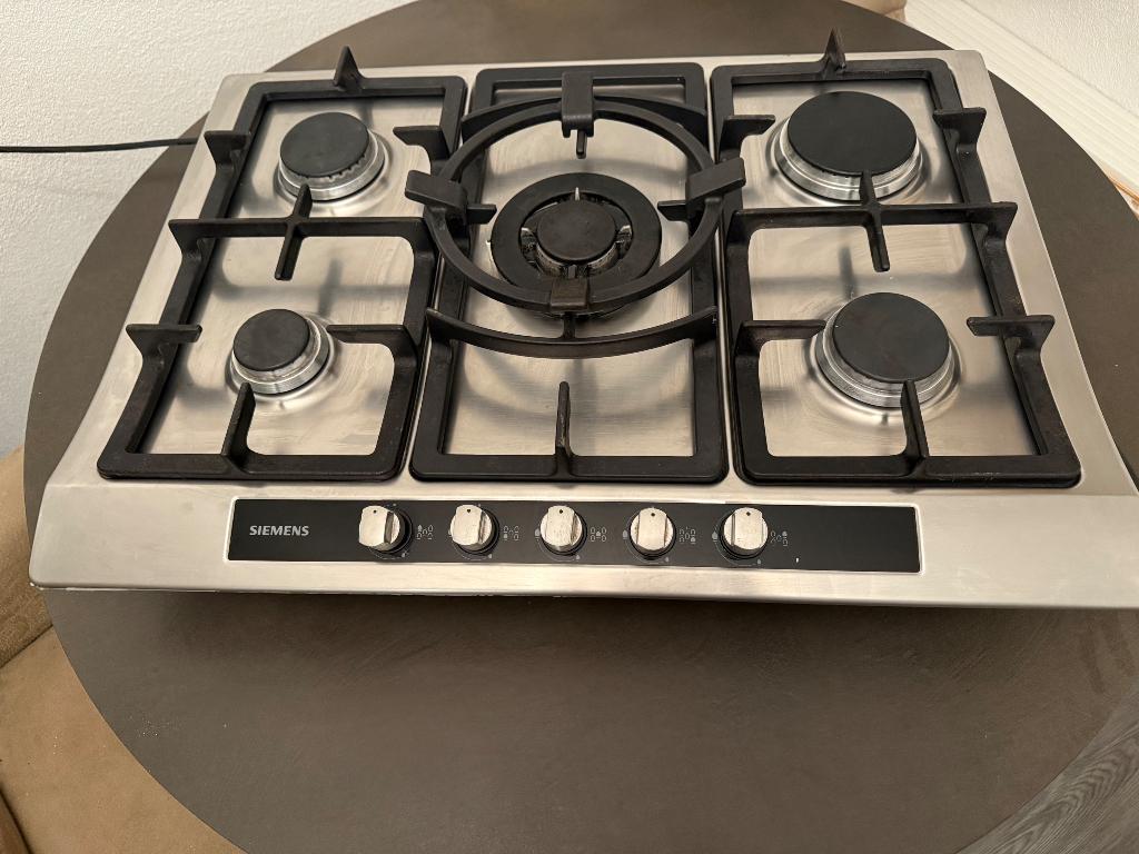 Siemens Gaskookplaat met Wokbrander, Ophalen, Zo goed als nieuw, Energieklasse A of zuiniger, Inbouw