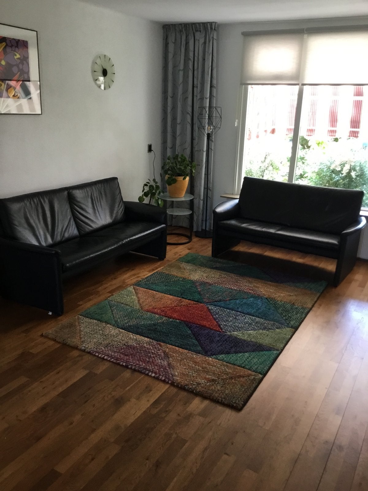 Leolux Antipode 2-zits en 2,5-zits banken - Zwart leer, Ophalen, Gebruikt, 150 tot 200 cm, Tweepersoons
