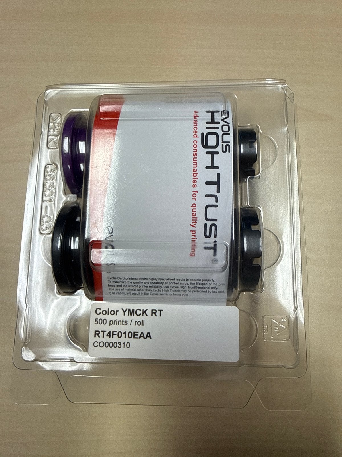 Evolis High Trust Color YMCK RT lint voor 500 afdrukken, Ophalen, Evolis, Evolis, Overige typen
