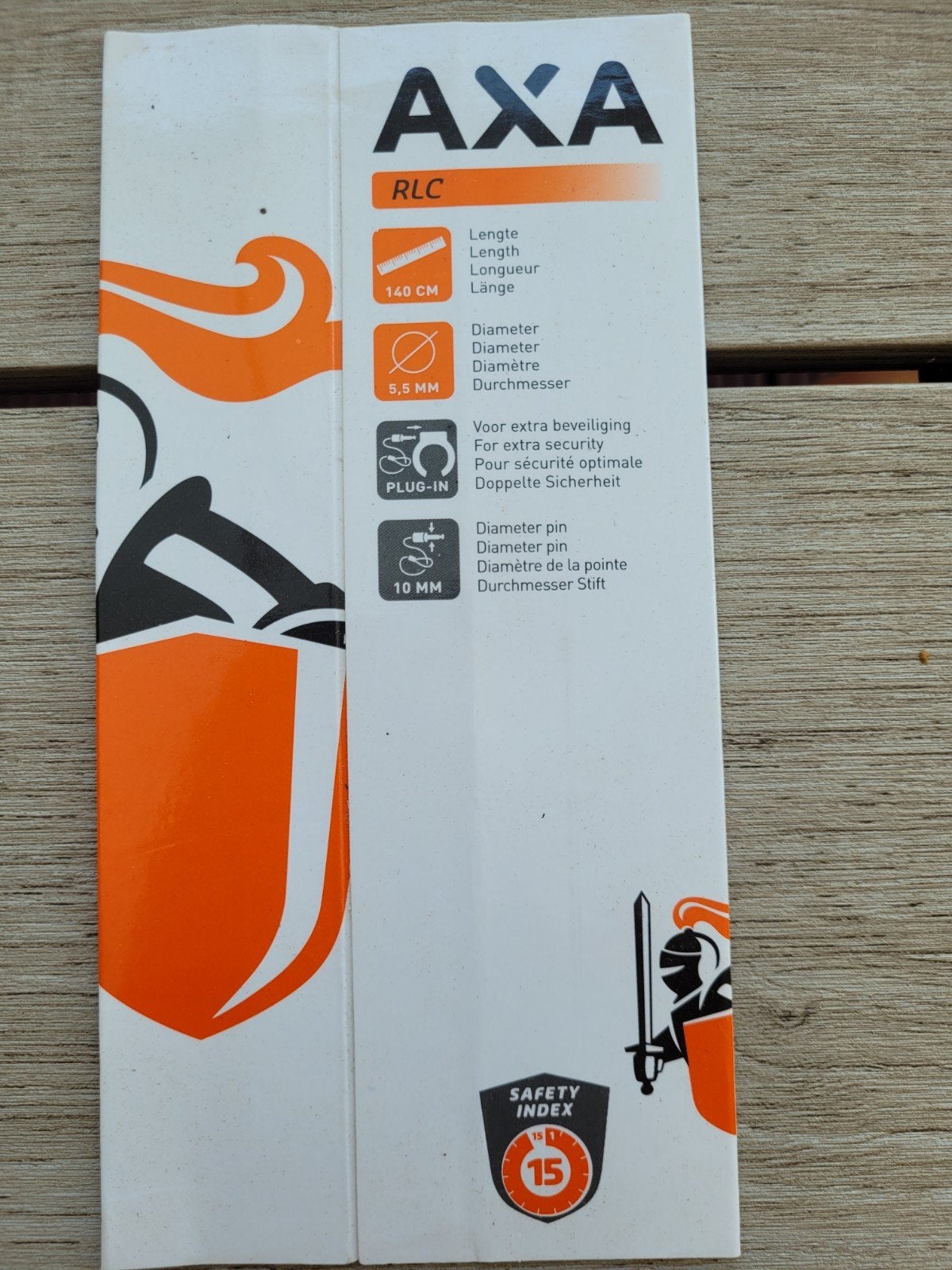 AXA RLC Plug-in Kettingslot 140 cm - Veiligheid 15, Ophalen of Verzenden, Nieuw