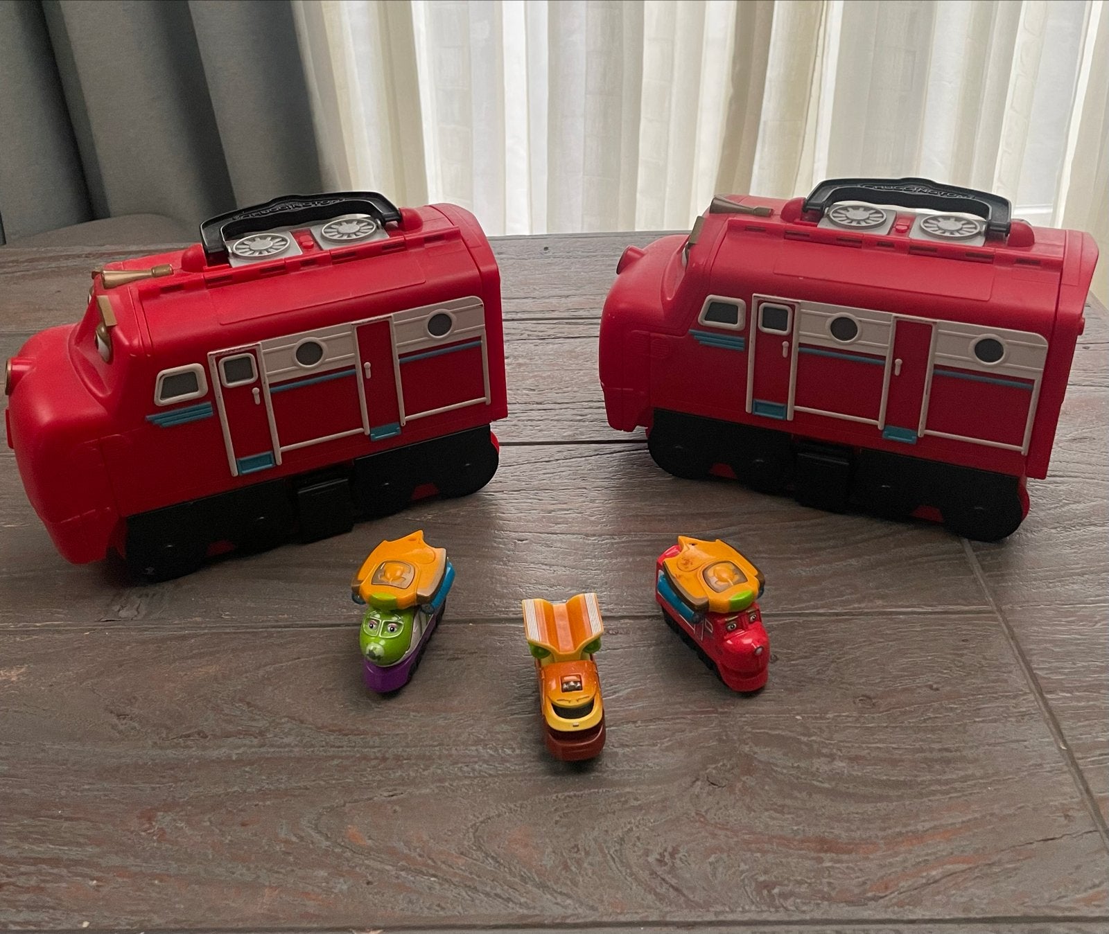 Grote Chuggington Treinset met veel treinen en accessoires, Ophalen, Gebruikt