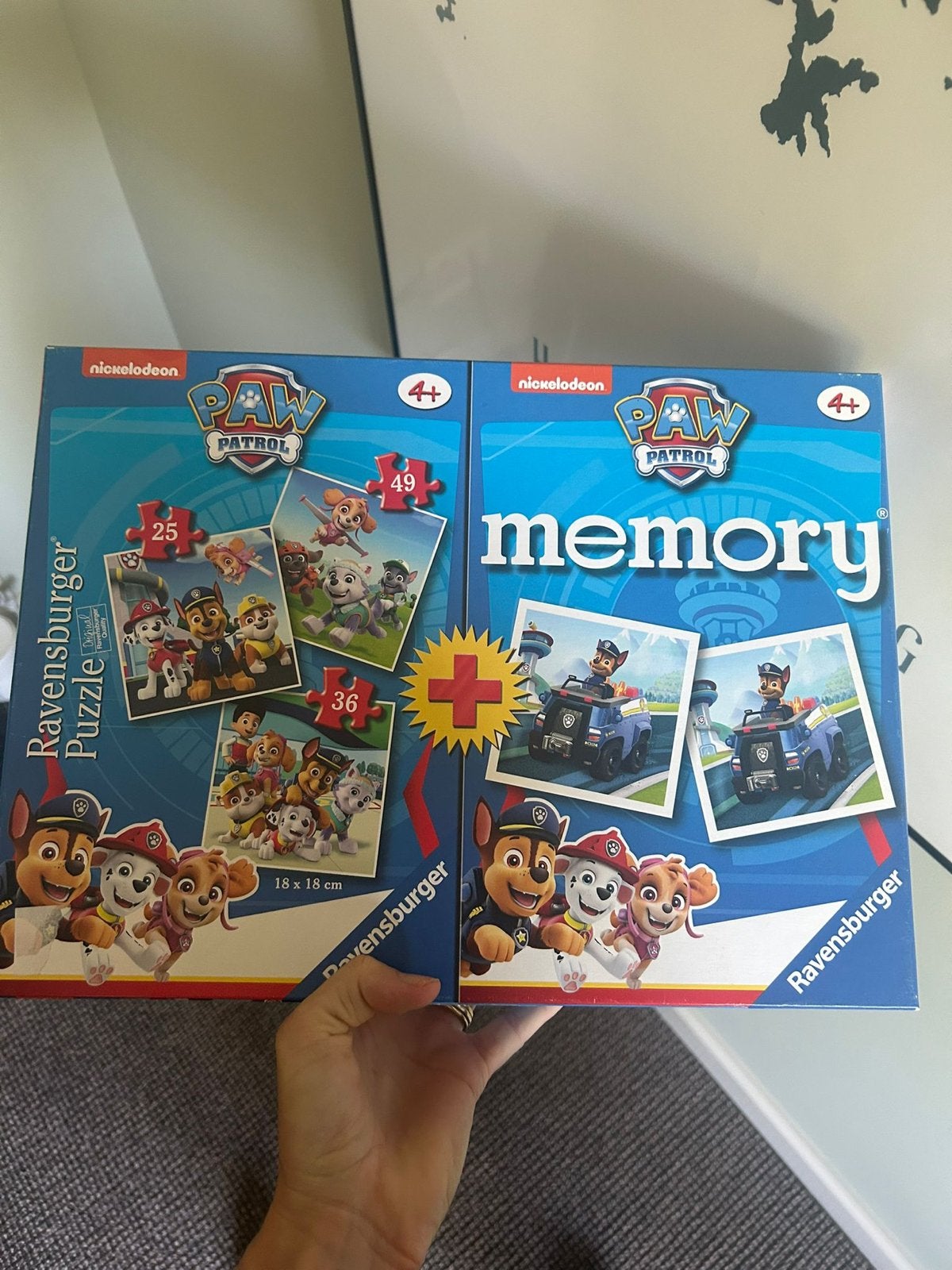 GRATIS Paw Patrol Puzzels, Memory, Sequence Junior & puzzel, Ophalen, Meer dan 50 stukjes, Zo goed als nieuw, 2 tot 4 jaar