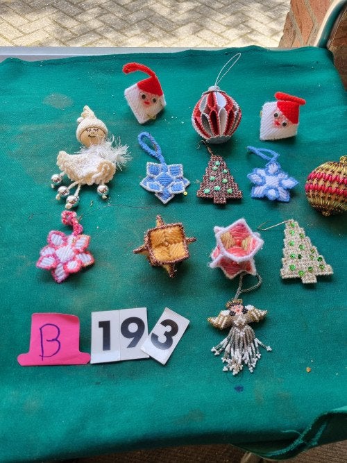 kerstboom hangers stof en kralen [b193], Diversen, Ophalen of Verzenden, 'T Olde Gre-j, Info@toldegrej.nl, Endepoelstraat 20f Didam