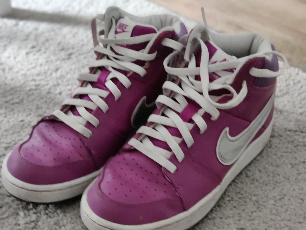Nike hoge sneakers voor meiden - roze, paars, wit, Ophalen of Verzenden, Zo goed als nieuw, Meisje, Schoenen