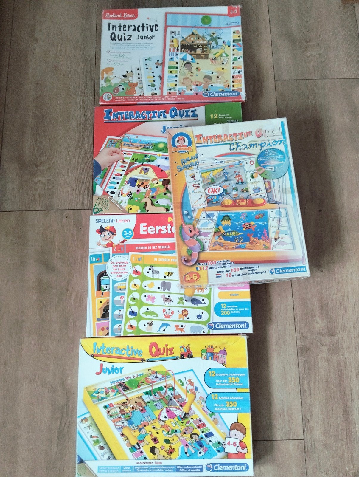 Clementoni Interactive Quiz Junior & Champion Spellen, Ophalen of Verzenden, Gebruikt, Puzzelen