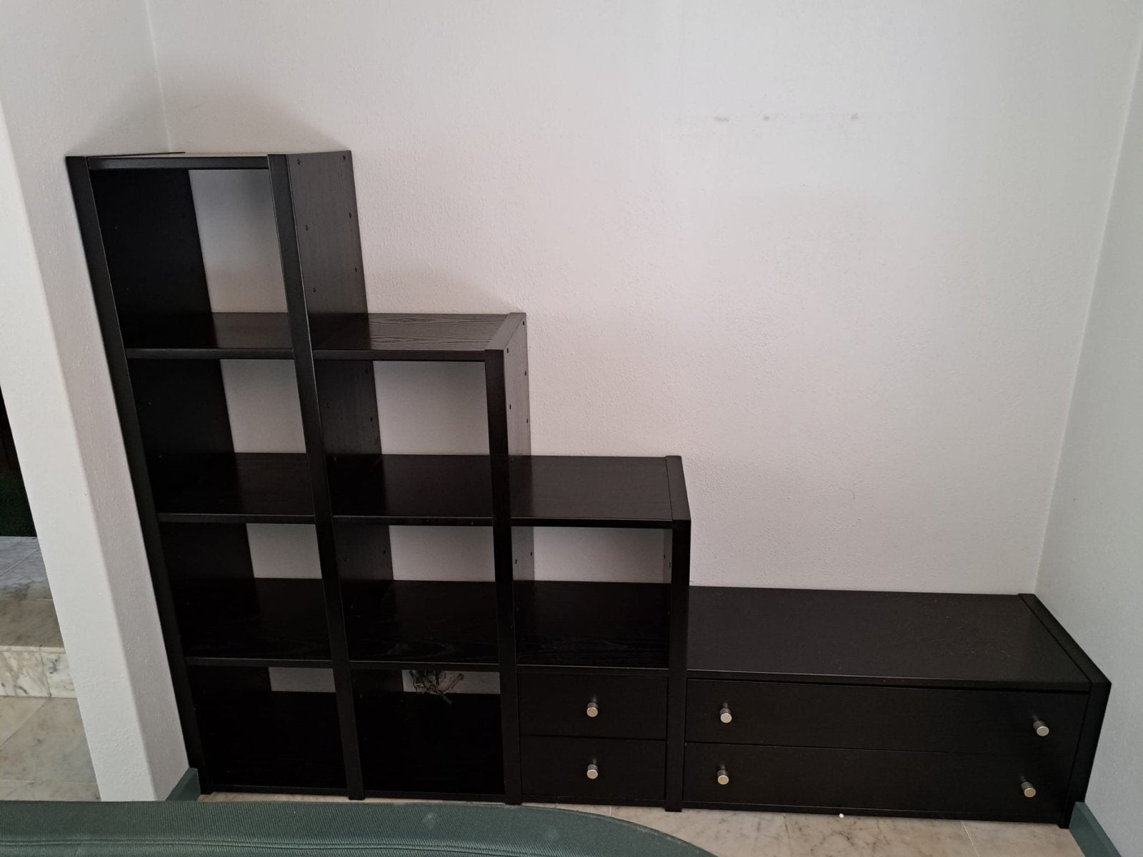 Unieke vakjeskast op maat - Zwarte eyecatcher, Ophalen, Gebruikt, 200 cm of meer, 150 tot 200 cm