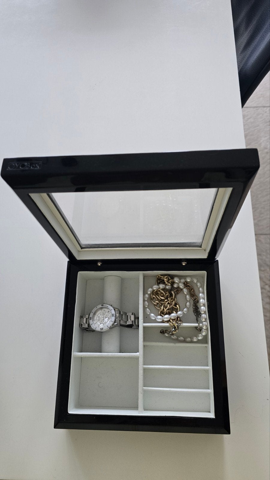 Exclusieve horloge box van merk OYO, Verzenden, Gebruikt, Zwart