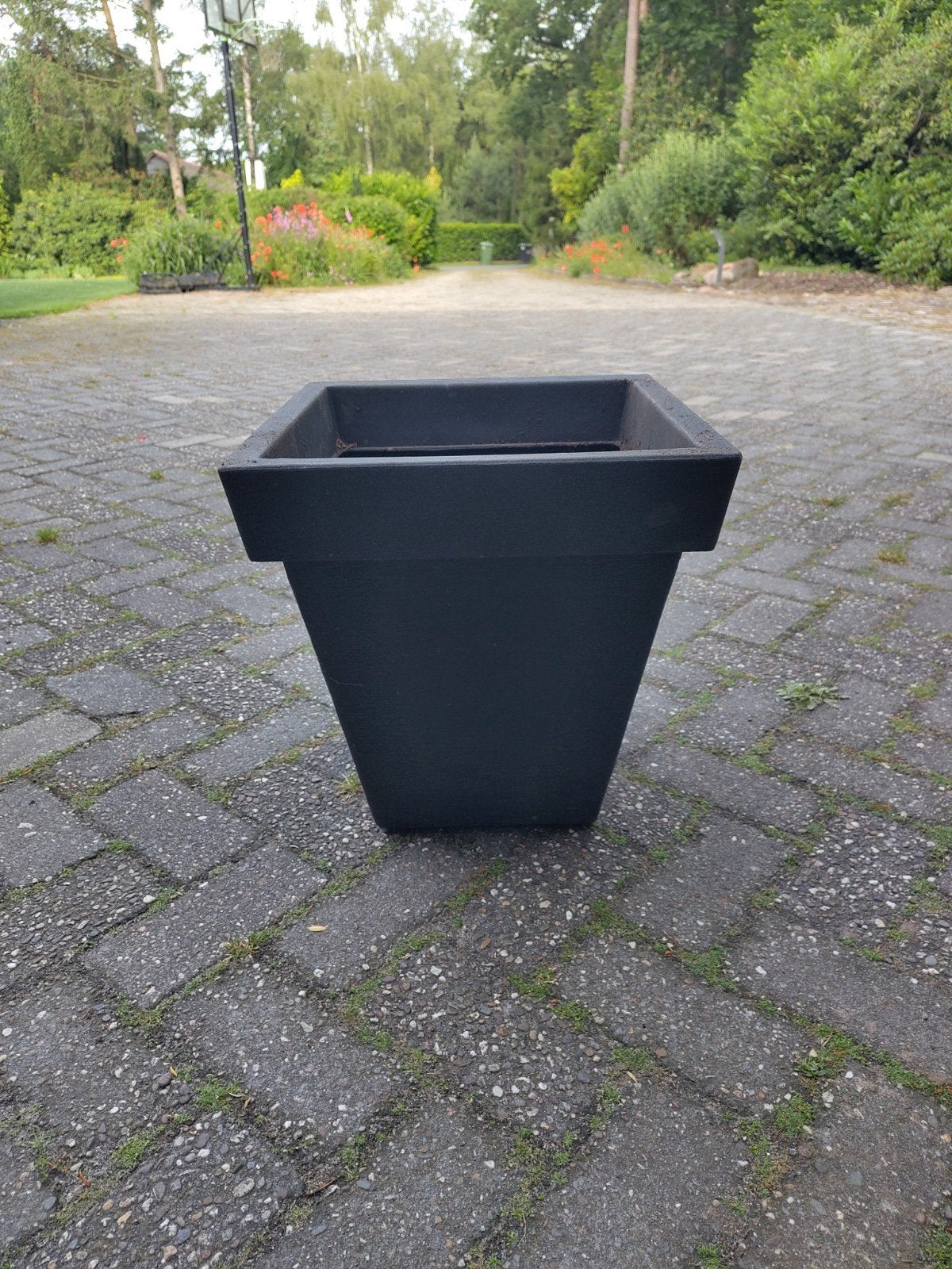 Bloempot kunststof 40 cm hoog, Tuin en Terras, Ophalen of Verzenden, Rond, Kunststof, Minder dan 30 cm