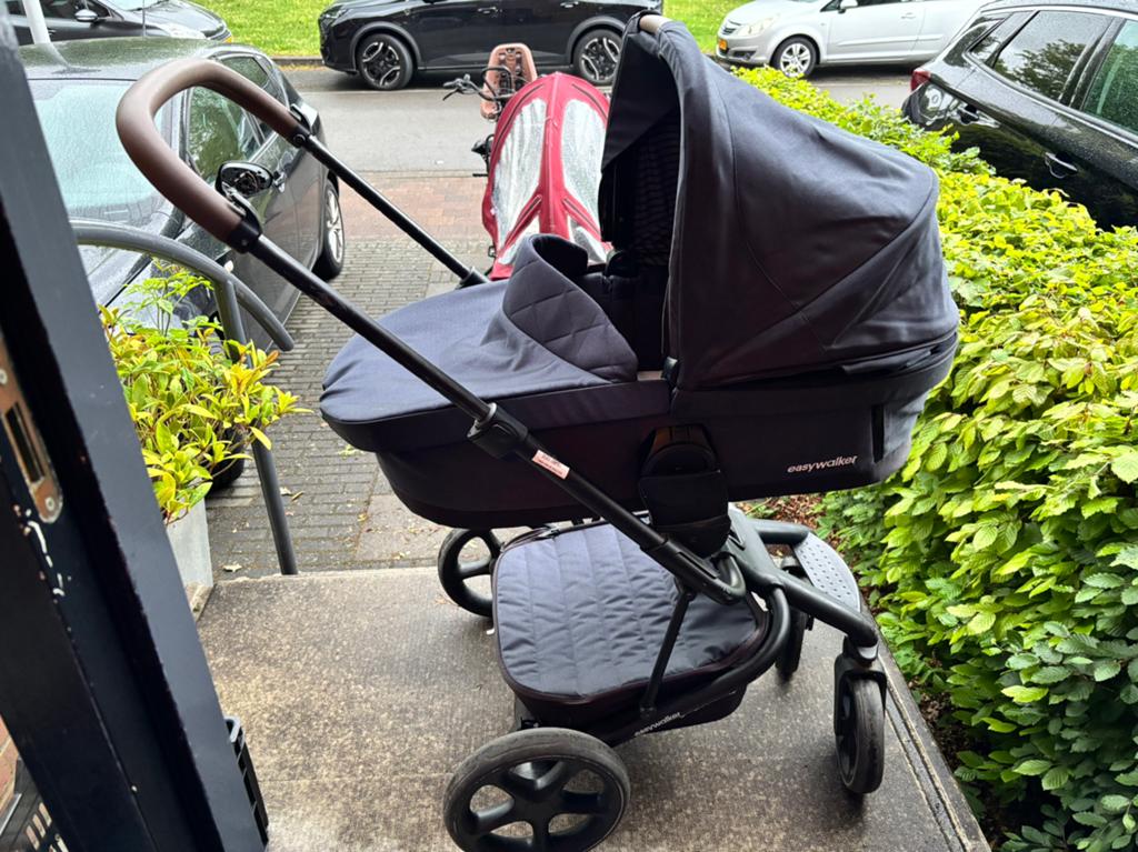 Kinderwagen harper donkerblauw, Ophalen, Gebruikt, Overige merken