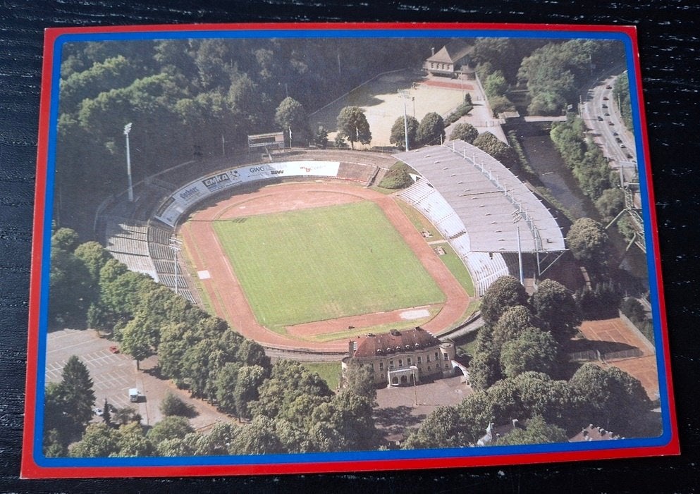 Stadion ansichtkaart Wuppertal, Stadion Am Zoo, Ophalen of Verzenden, Zo goed als nieuw, Buitenlandse clubs, Poster, Plaatje of Sticker