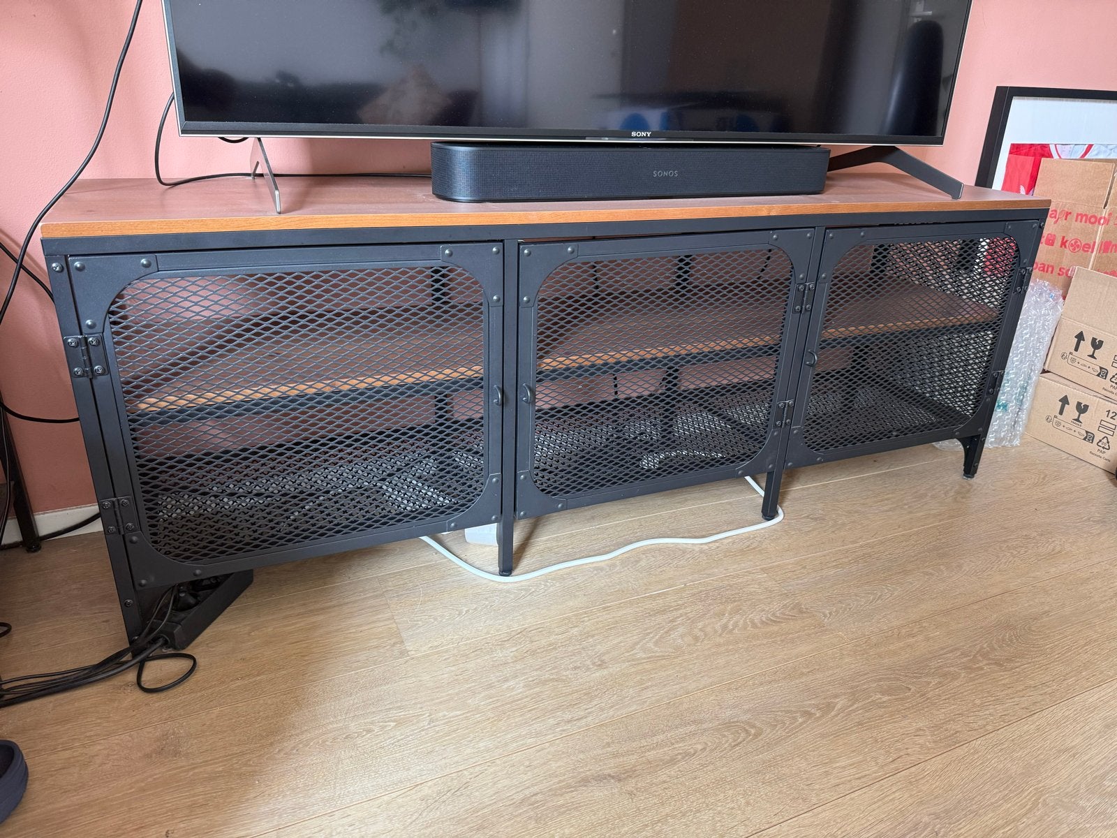 IKEA FJÄLLBO TV-meubel 150x36x54cm, Ophalen, Gebruikt, 100 tot 150 cm, Minder dan 100 cm