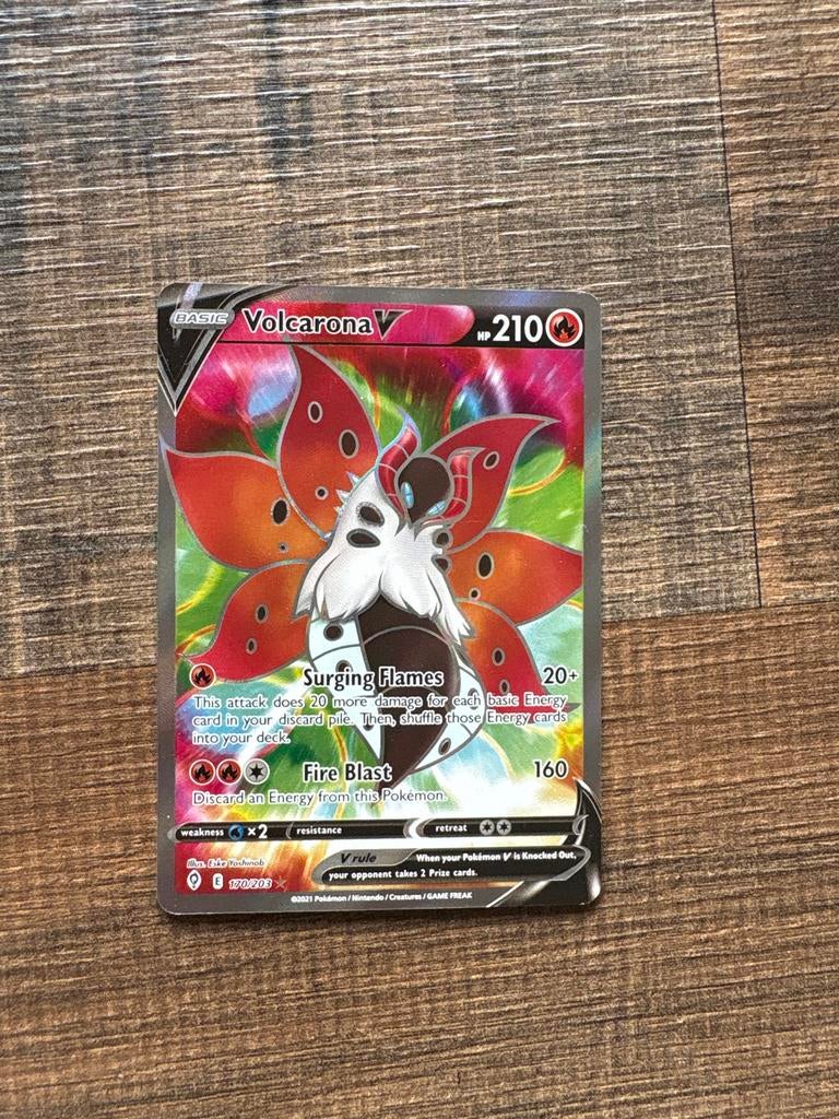 Volcarona V Pokémon Kaart - Zo goed als nieuw, Ophalen of Verzenden, Zo goed als nieuw, Losse kaart