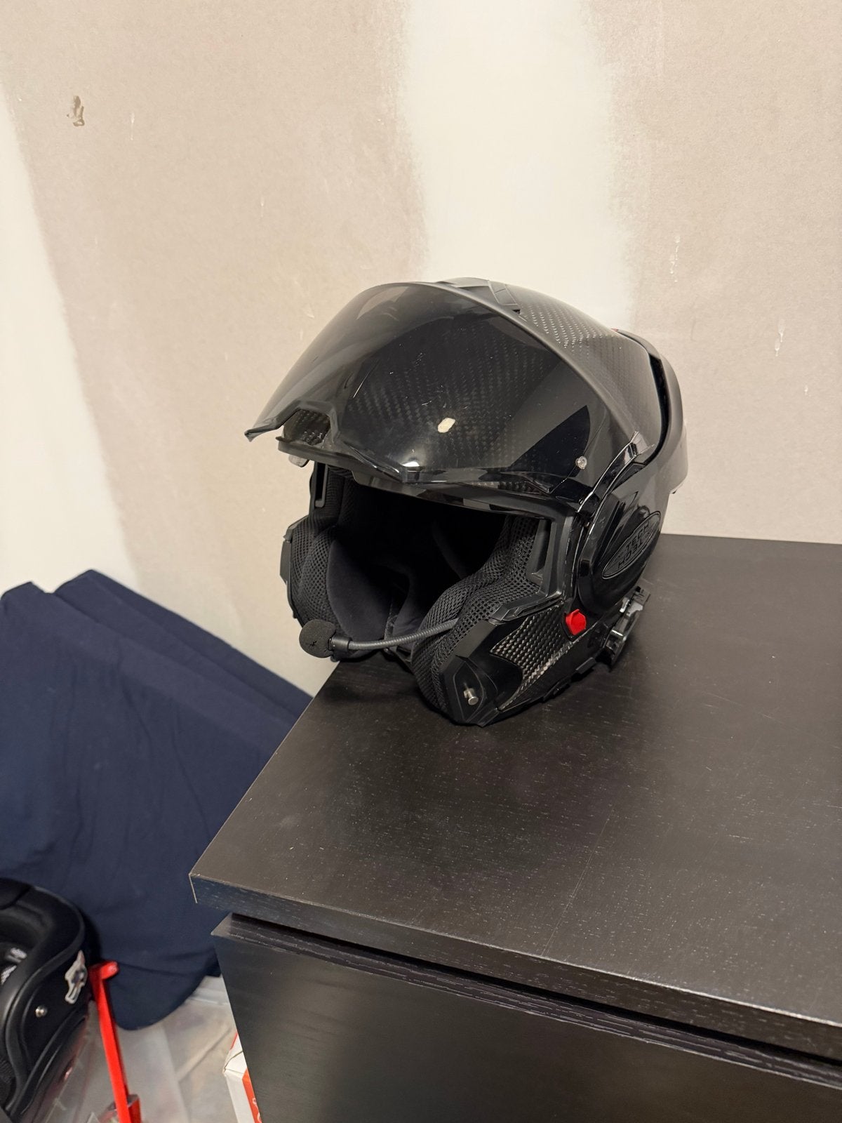 Shark Evo-GT Systeemhelm Carbon met Cardo pack talk, Motoren, Ophalen, Systeemhelm, Heren, Shark