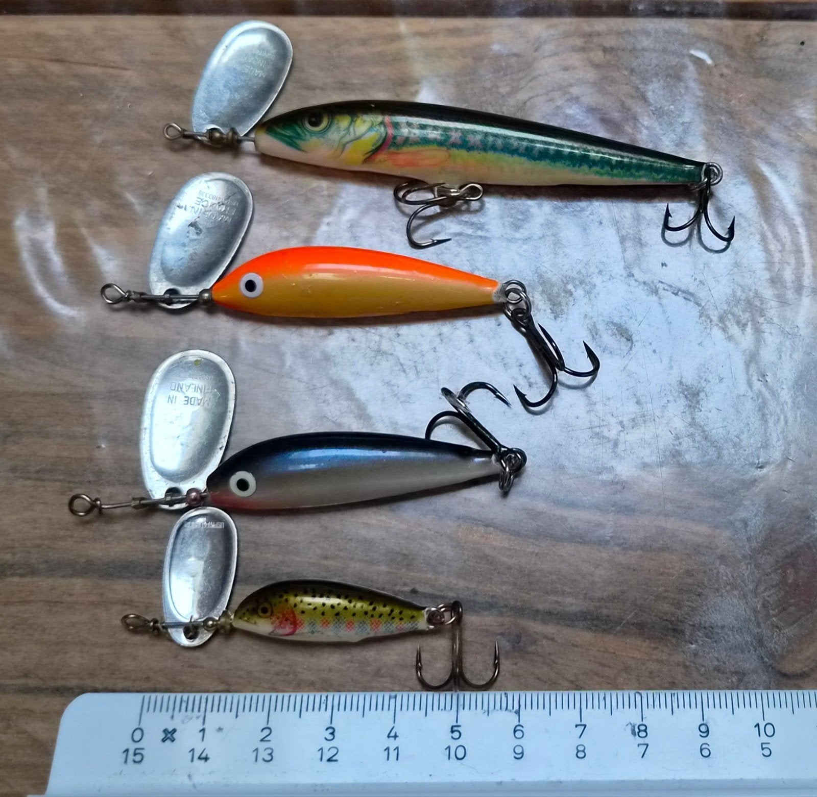 set 4x Rapala Blue fox Vibrax minnow spin Kunstaas, Ophalen of Verzenden, Zo goed als nieuw, Overige typen