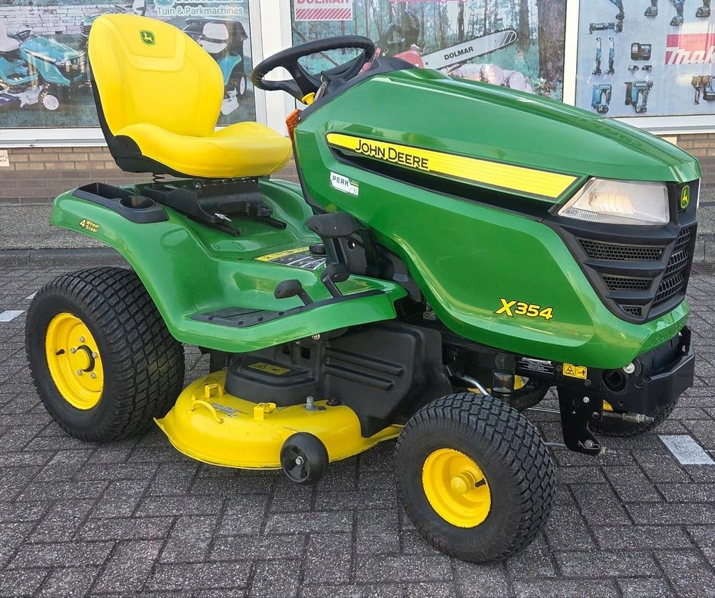John Deere X354 zitmaaier, 42" mulchmaaidek en 4 Wielsturing, John Deere, John Deere X354 Edge Mulch, Gebruikt, Jdwisinfo@johndeere.com