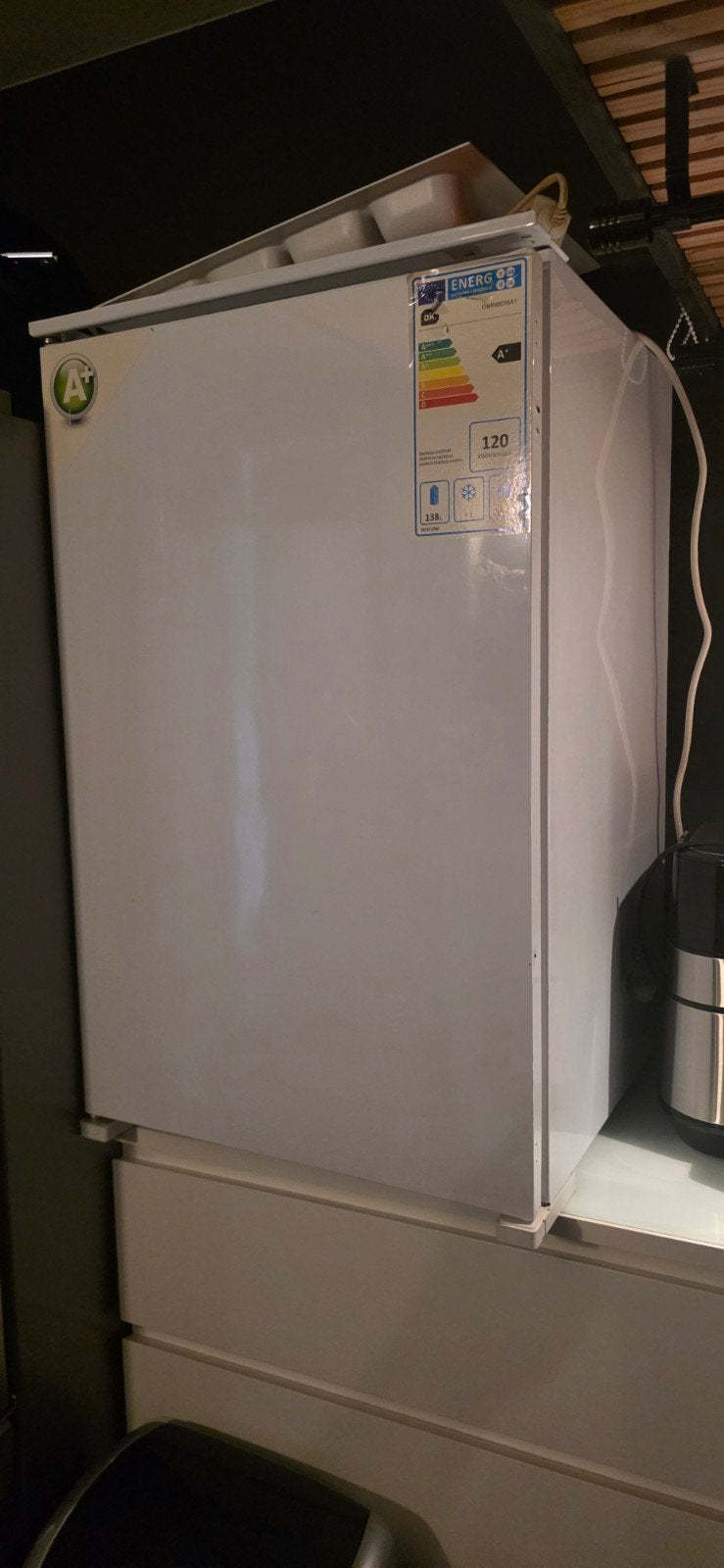 Inbouw Koelkast Energiezuinig A+, Witgoed en Apparatuur, Koelkasten en IJskasten, 85 tot 120 cm, Zonder vriesvak, 100 tot 150 liter