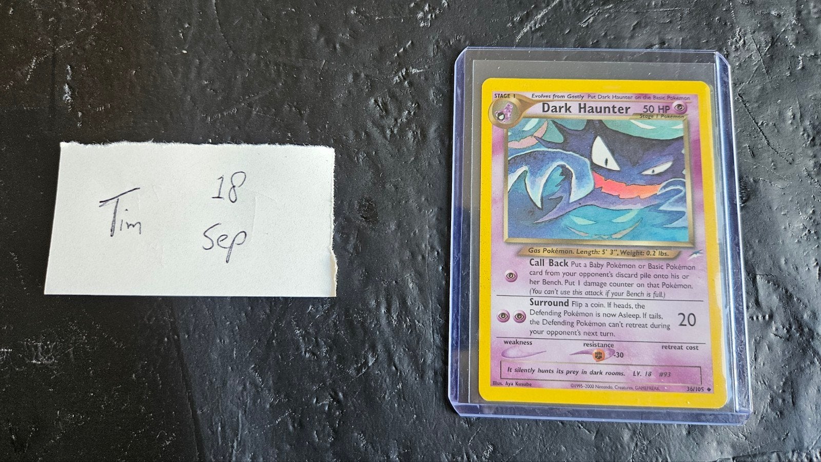 Dark Haunter Pokémon kaart (Wizards of the Coast), Ophalen of Verzenden, Zo goed als nieuw, Losse kaart