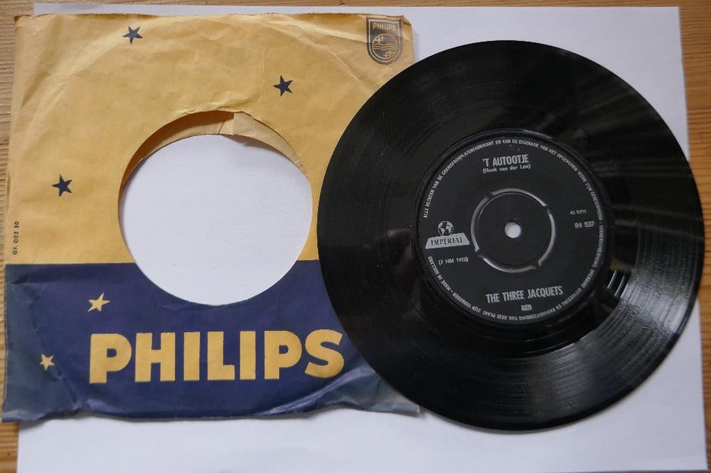 Single: The Three Jacquets / 't Autootje, Gebruikt, Single, Ophalen of Verzenden, 1960 - 1969