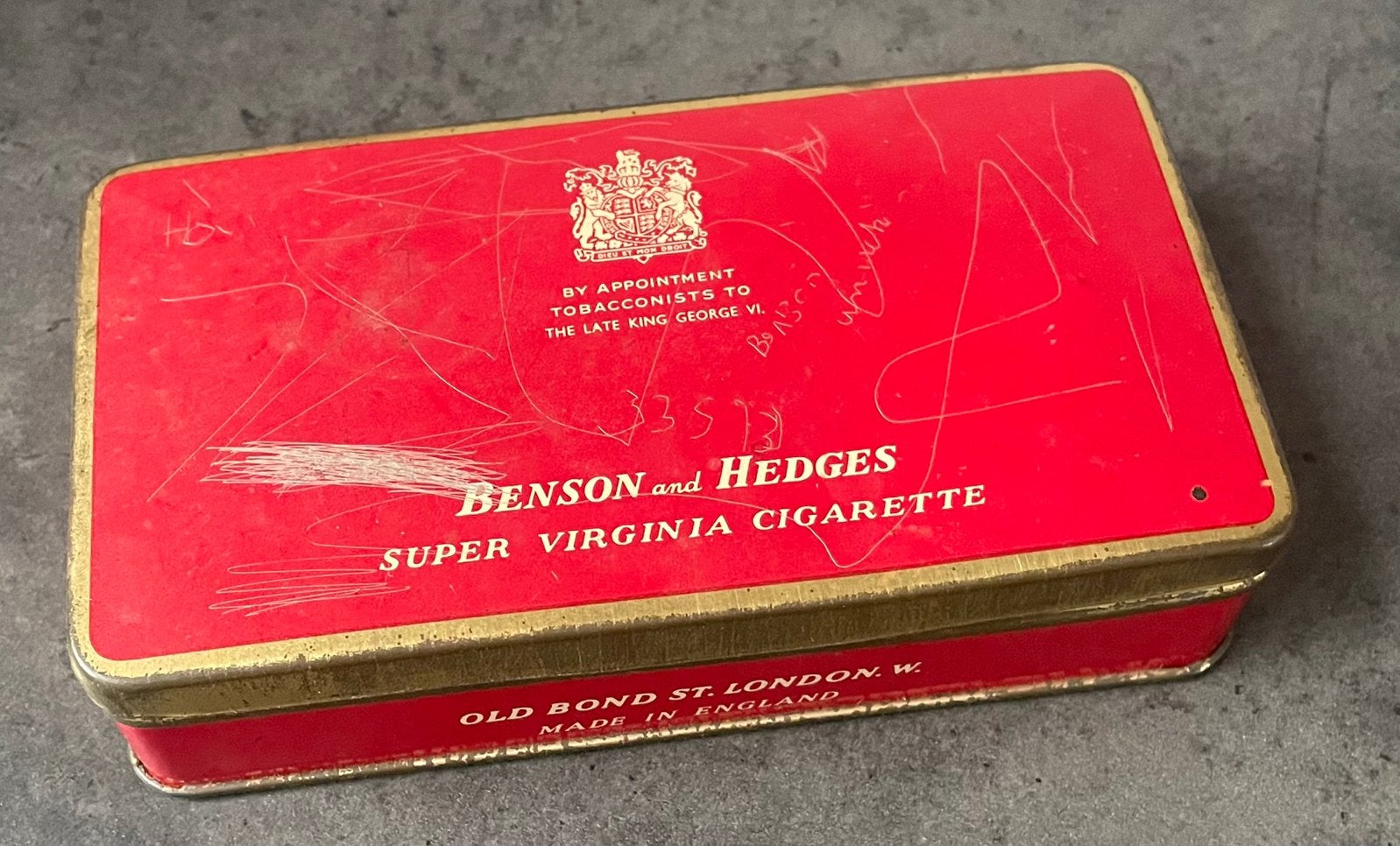 Brits Benson and Hedges sigarettenblikje, Ophalen of Verzenden, Zo goed als nieuw, Overige