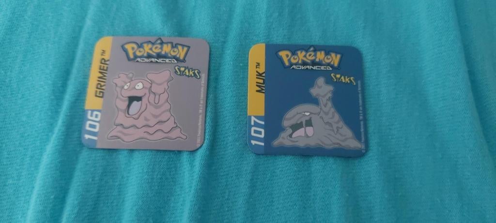 pokemon magneten panini staks Grimer en Muk 2003, Ophalen of Verzenden, Nieuw, Overige typen
