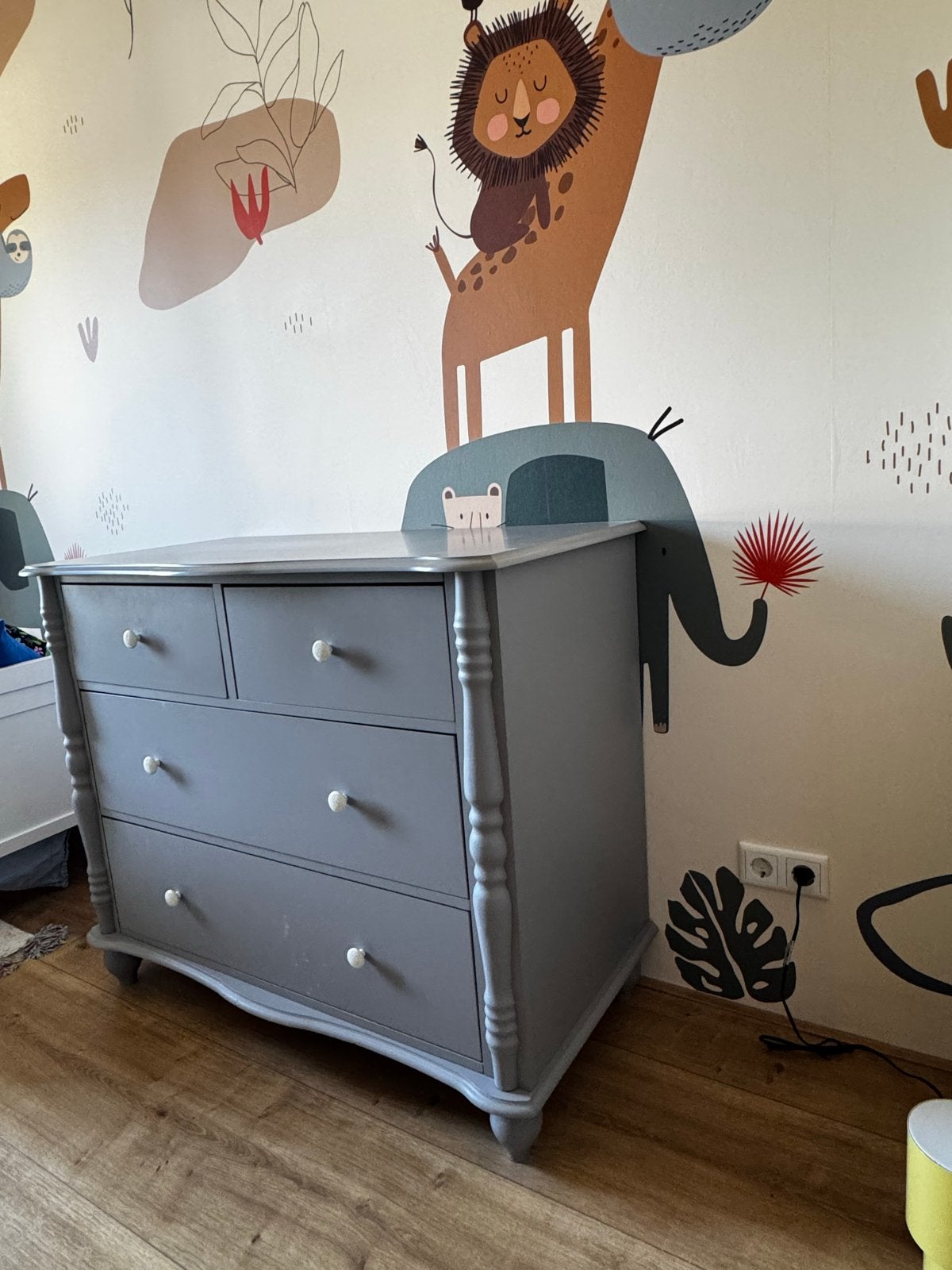 Coming Kids Pebbles Commode - 4 Lades - Grijs, Ophalen, Gebruikt, 50 tot 70 cm, 100 cm of meer