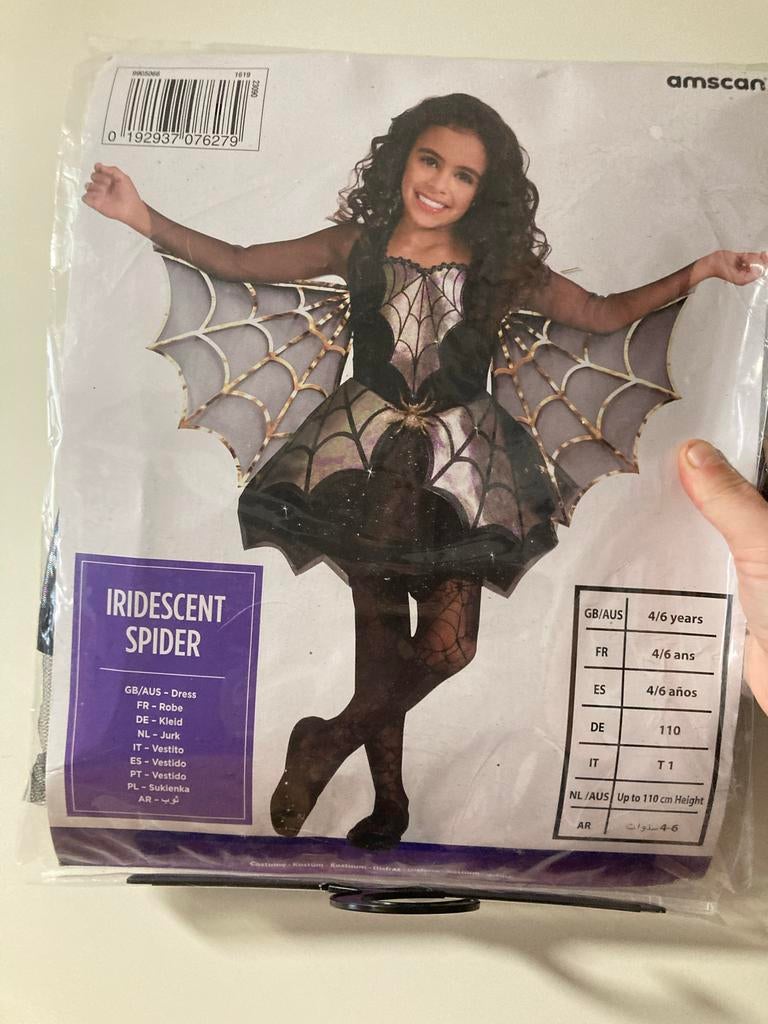 Spinnenjurk - Maat 104/116 / Halloween jurk / carnaval jurk, Ophalen of Verzenden, Gebruikt, 110 t/m 116, Meisje
