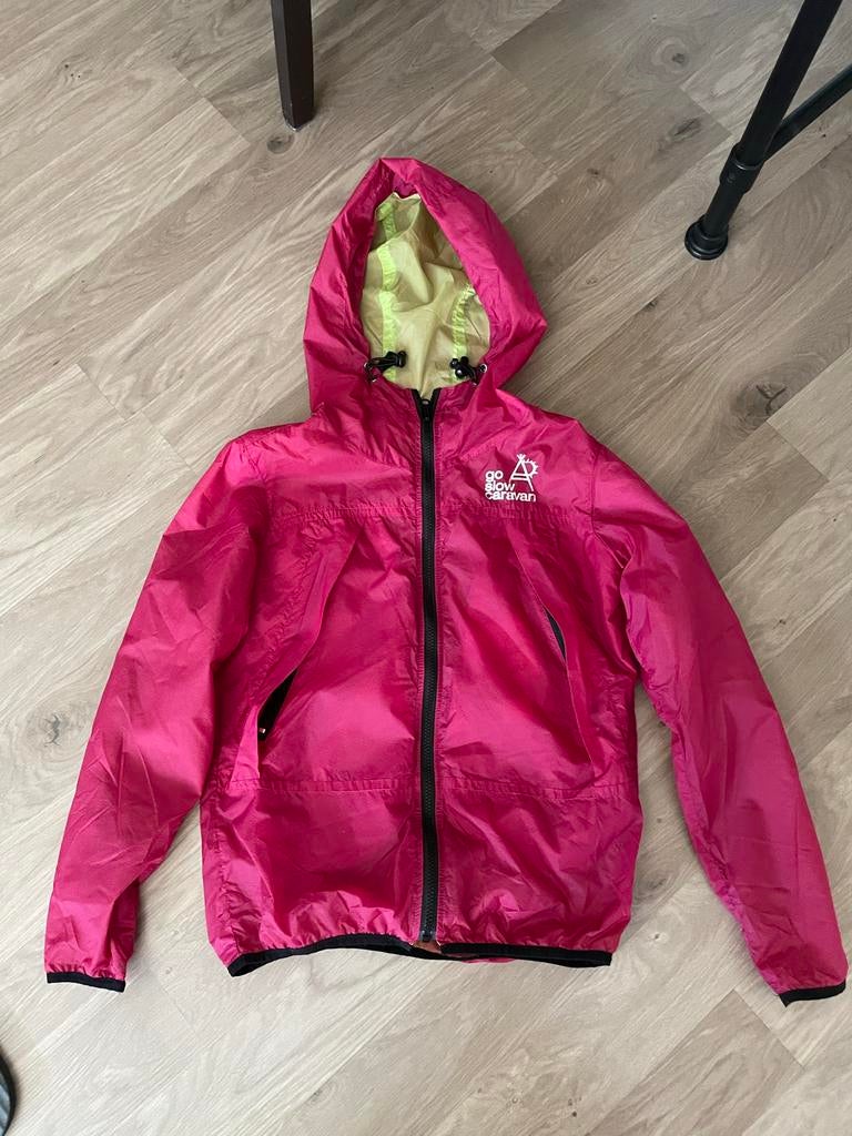 Go Slow Caravan Windbreaker- Roze/Groen, Ophalen of Verzenden, Zo goed als nieuw, Regenjas, Dames