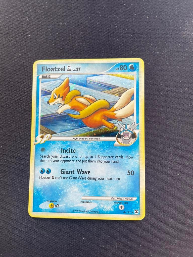 Floatzel GL 4/111 Rising Rivals Holo Pokémon kaart, Ophalen of Verzenden, Zo goed als nieuw