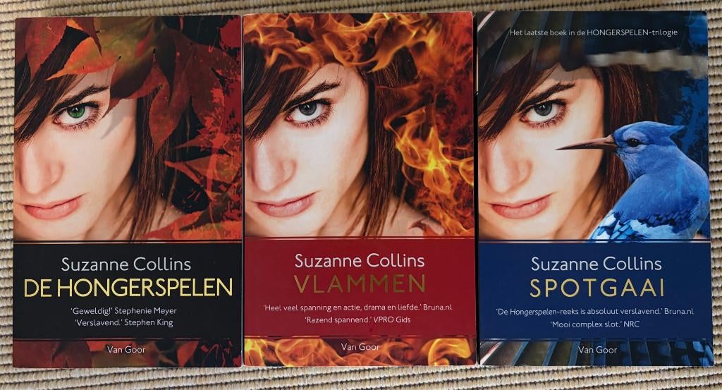 Complete trilogie De Hongerspelen Suzanne Collins (3 boeken), Ophalen of Verzenden, Zo goed als nieuw, Populaire fictie