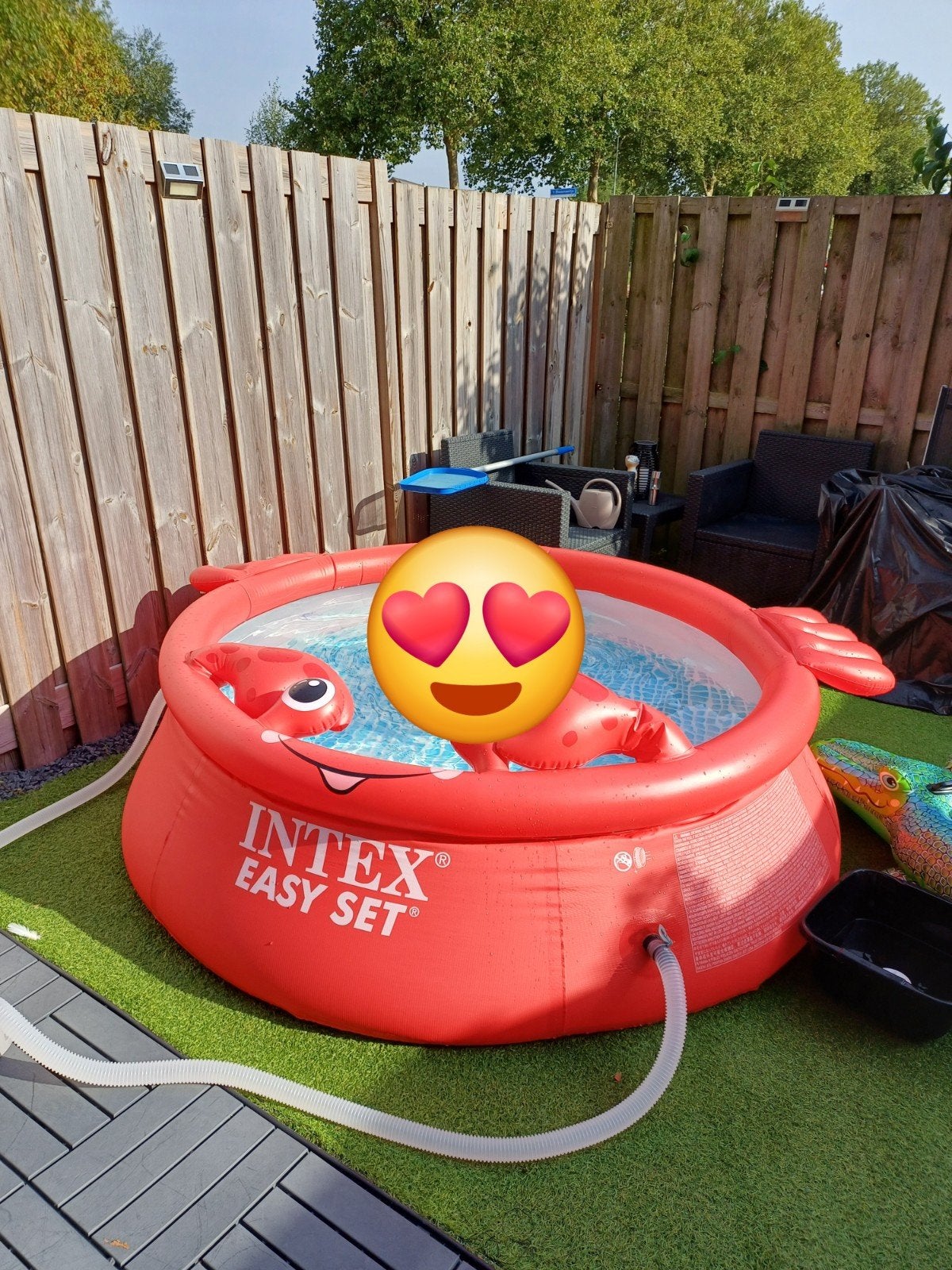 Intex Easy Set opblaaszwembad Happy Crab, Ophalen, Gebruikt, Minder dan 80 cm, Opblaaszwembad