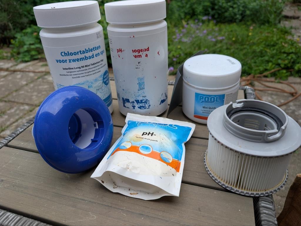 Chloor tabletten, pH, filter en ander zwembad toebehoren, Tuin en Terras, Zwembad-toebehoren, Ophalen, Gebruikt, Reinigingsmiddel