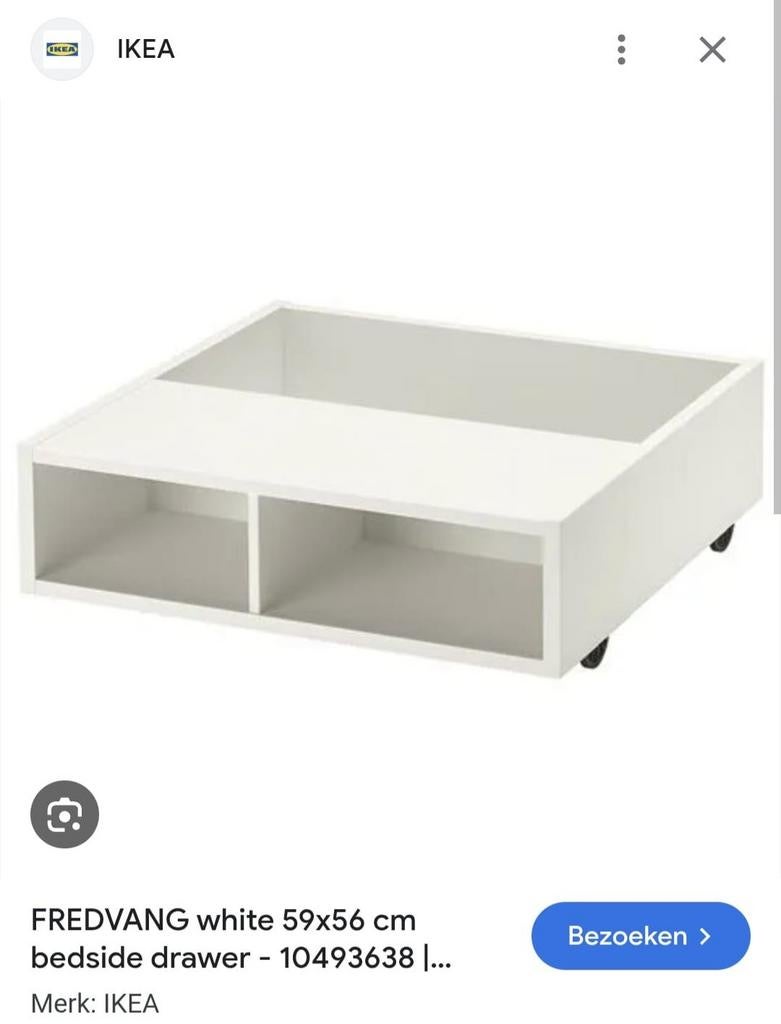 Nachtkastje IKEA, Ophalen